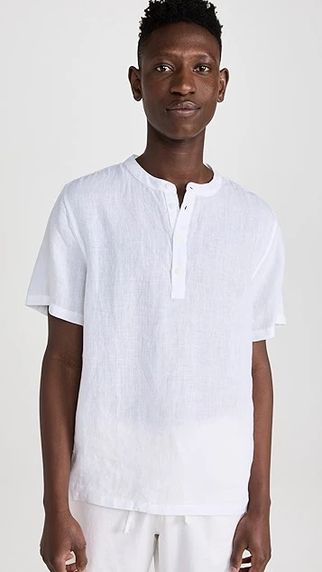 Onia Linen Home Short Sleeve Henley 9 Onia Linen Home Short Sleeve Henley - Image 7