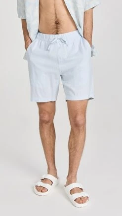 Onia Air Linen 7" Pull On Shorts