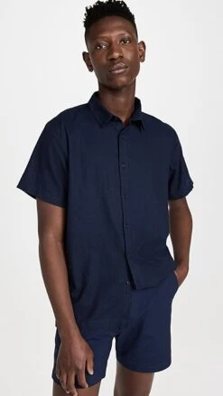 Onia Stretch Linen Short Sleeve Shirt -Shopbop oniaa3053513987 1672765591202 2 0. UX357 QL90