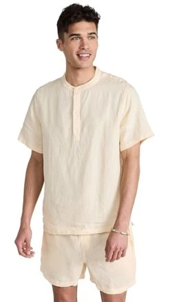 Onia Linen Home Henley Shirt 14 Onia Linen Home Henley Shirt -Shopbop oniaa3056888182 1679080185291 2 0. UX357 QL90