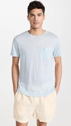 Onia Short Sleeve Linen Pocket T-Shirt -Shopbop oniaa305711d49e 1679080175694 2 0. UX357 QL90