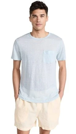 Onia Short Sleeve Linen Pocket T-Shirt -Shopbop oniaa305711d49e 1679080175701 2 0. UX357 QL90