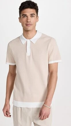 Onia Cotton Textured Knit Polo -Shopbop oniaa3057412da6 1678985343376 2 0. UX357 QL90