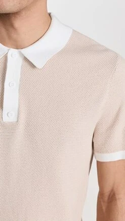 Onia Cotton Textured Knit Polo -Shopbop oniaa3057412da6 1678985344154 2 0. UX357 QL90
