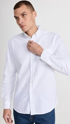 Portuguese Flannel Belavista Off WhiteButton Down Shirt -Shopbop pflan3021510cd7 1664307923135 2 0. UX357 QL90