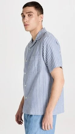 Portuguese Flannel Chambray Jacquard Shirt -Shopbop pflan30230102c9 1683307768450 2 0. UX357 QL90