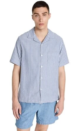 Portuguese Flannel Chambray Jacquard Shirt -Shopbop pflan30230102c9 1683307768462 2 0. UX357 QL90