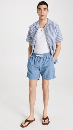 Portuguese Flannel Chambray Shorts -Shopbop pflan30236102c9 1683494481404 2 0. UX357 QL90