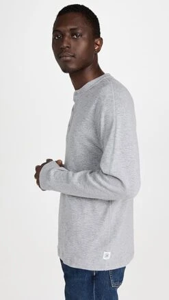 Reigning Champ Slub Long Sleeve Henley Tee -Shopbop reign3062810495 1671138062612 2 0. UX357 QL90