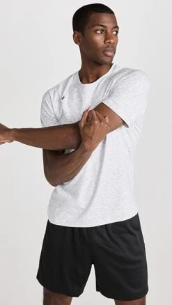 Rhone Reign Short Sleeve-Gray Space Dye