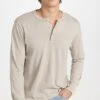 Save Khaki Long Sleeve Supima Henley -Shopbop savek3027510700 1666892798208 2 0. UX357 QL90