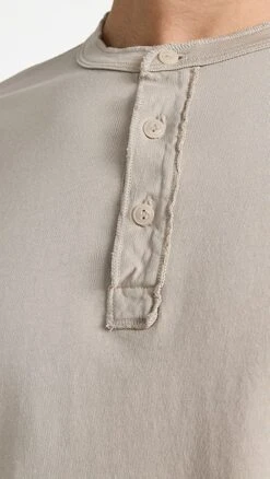 Save Khaki Long Sleeve Supima Henley -Shopbop savek3027510700 1666892798895 2 0. UX357 QL90