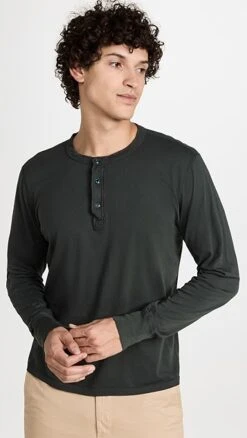 Save Khaki Long Sleeve Supima Henley 15 Save Khaki Long Sleeve Supima Henley -Shopbop savek3027612007 1666892812289 2 0. UX357 QL90