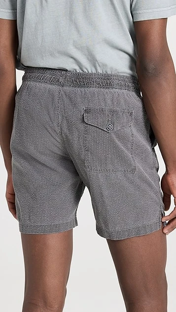 Save Khaki Overdyed Seersucker Easy Shorts 4 Save Khaki Overdyed Seersucker Easy Shorts - Image 2