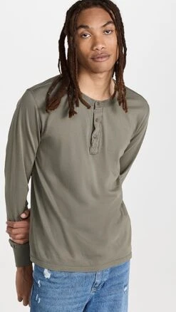 Save Khaki Supima Henley -Shopbop savek3030014124 1667580712025 2 0. UX357 QL90