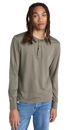 Save Khaki Supima Henley -Shopbop savek3030014124 1667580712925 2 0. UX357 QL90