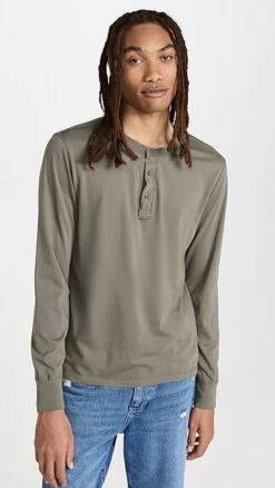 Save Khaki Supima Henley -Shopbop savek3030014124 1667580713490 2 0. UX357 QL90