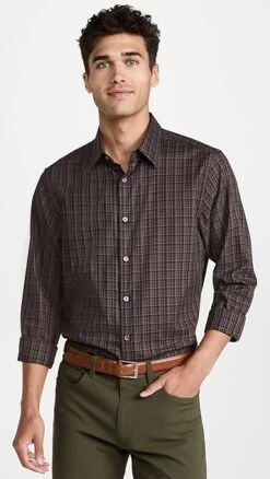 Theory Irving Arch Flanella Dress Shirt