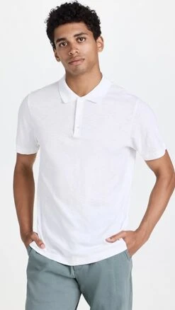 Theory Bron Cosmos Slub Cotton Polo