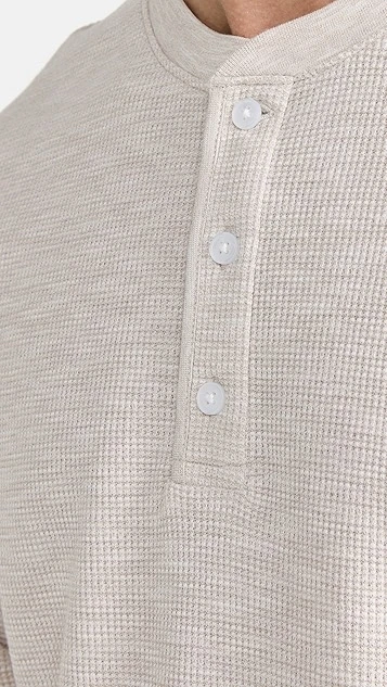 Vince Sun Faded Thermal Long Sleeve Henley 7 Vince Sun Faded Thermal Long Sleeve Henley - Image 5