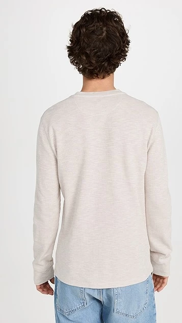 Vince Sun Faded Thermal Long Sleeve Henley 4 Vince Sun Faded Thermal Long Sleeve Henley - Image 2