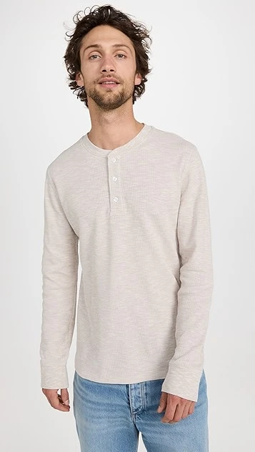 Vince Sun Faded Thermal Long Sleeve Henley 9 Vince Sun Faded Thermal Long Sleeve Henley - Image 7