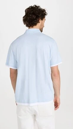 Vince Double Layer Short Sleeve Polo Shirt 11 Vince Double Layer Short Sleeve Polo Shirt -Shopbop vince518401ea47 1670428701635 2 0. UX357 QL90