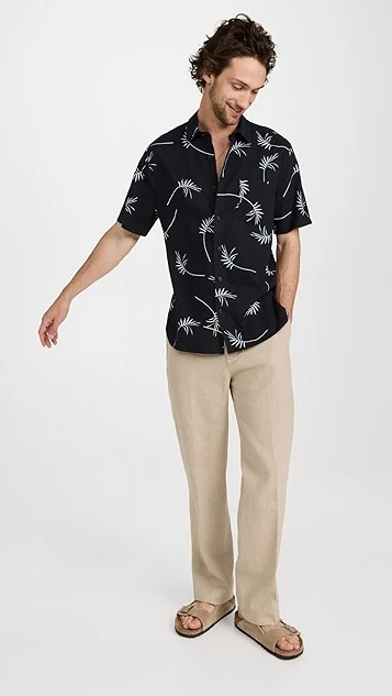 Vince Willow Leaf Short Sleeve Shirt 6 Vince Willow Leaf Short Sleeve Shirt - Image 4