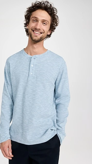 Vince Sun Faded Thermal Henley 3 Vince Sun Faded Thermal Henley