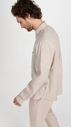 Vince Linen Long Sleeve Shirt -Shopbop vince5184647567 1670346795387 2 0. UX357 QL90