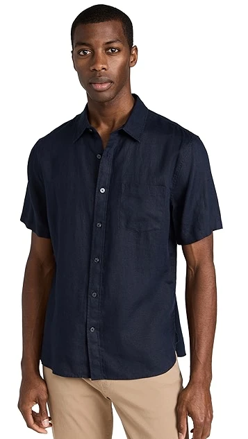 Vince Linen Short Sleeve Shirt 9 Vince Linen Short Sleeve Shirt - Image 7