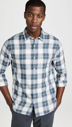 Vince Alps Plaid Long Sleeve Shirt