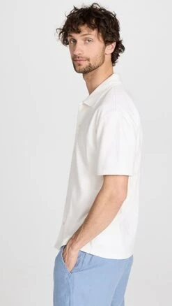 Vince Varigated Jacquard Short Sleeve Button Down -Shopbop vince519591a924 1677789801967 2 0. UX357 QL90