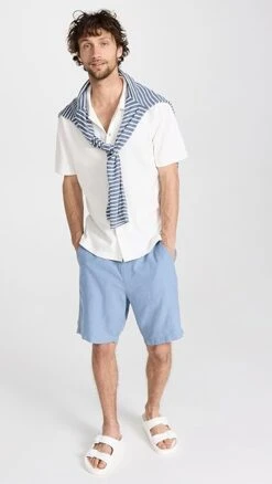 Vince Varigated Jacquard Short Sleeve Button Down -Shopbop vince519591a924 1677789803132 2 0. UX357 QL90