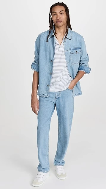 Vince Nep Stripe Henley Tee 6 Vince Nep Stripe Henley Tee - Image 4