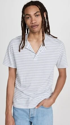 Vince Nep Stripe Henley Tee
