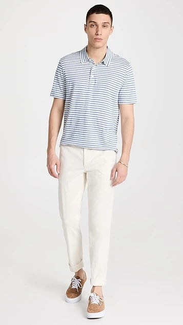 Vince Stripe Linen Polo 6 Vince Stripe Linen Polo - Image 4