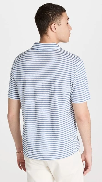 Vince Stripe Linen Polo 4 Vince Stripe Linen Polo - Image 2