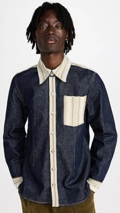 Wales Bonner Miles Denim Shirt 15 Wales Bonner Miles Denim Shirt -Shopbop wbonn3000814a2b 1666201439093 2 0. UX357 QL90